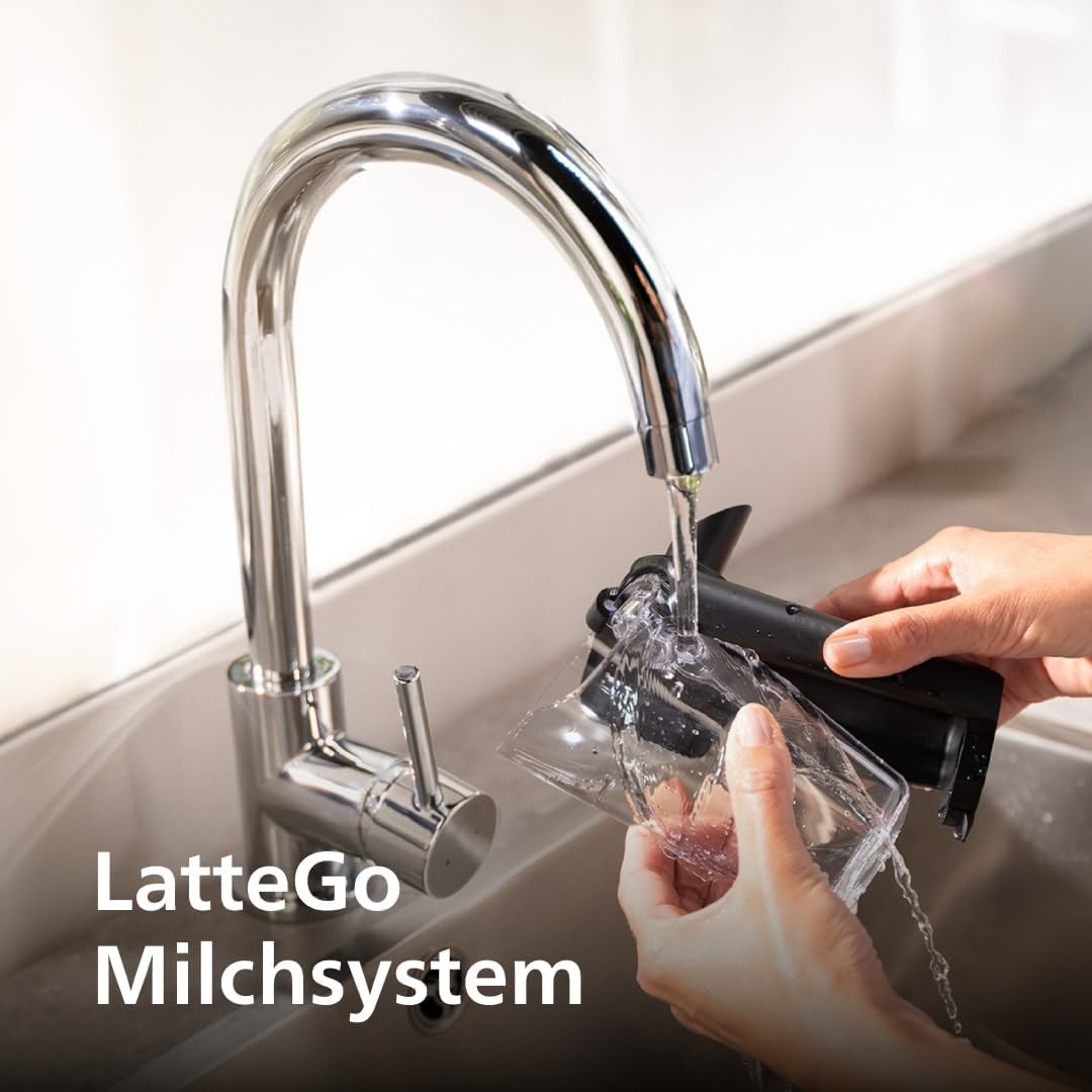 Philips Serie 5400 Kaffeevollautomat - Genießen Sie 12 Getränke, schnell reinigendes LatteGo, intuitives TFT-Display, anpassbare Kaffeeeinstellungen, erstklassiges Küchendesign (EP5441/50)